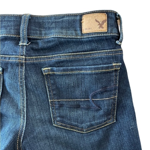 American Eagle Stretch Dark Denim Shorts - Picture 5 of 9
